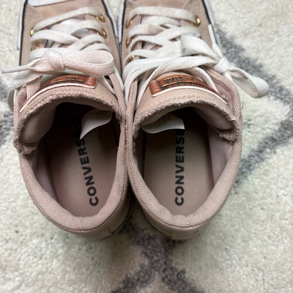 Converse Chuck Taylor All Star Mid Top Sneakers Pink High Rose Gold Skate Shoe - Picture 11 of 13
